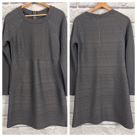 prAna Women's S Dusty Purple Macee Jacquard‎ Textured Long Sleeve Sweater Dress - Picture 1 of 9